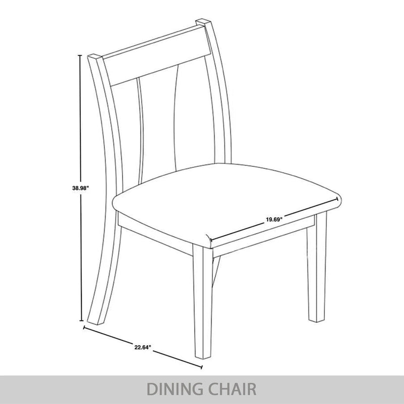 Chaises de salle à manger en bois de style vintage CraftPorch (Lot de 2) - S.O.