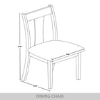 Chaises de salle à manger en bois de style vintage CraftPorch (Lot de 2) - S.O.
