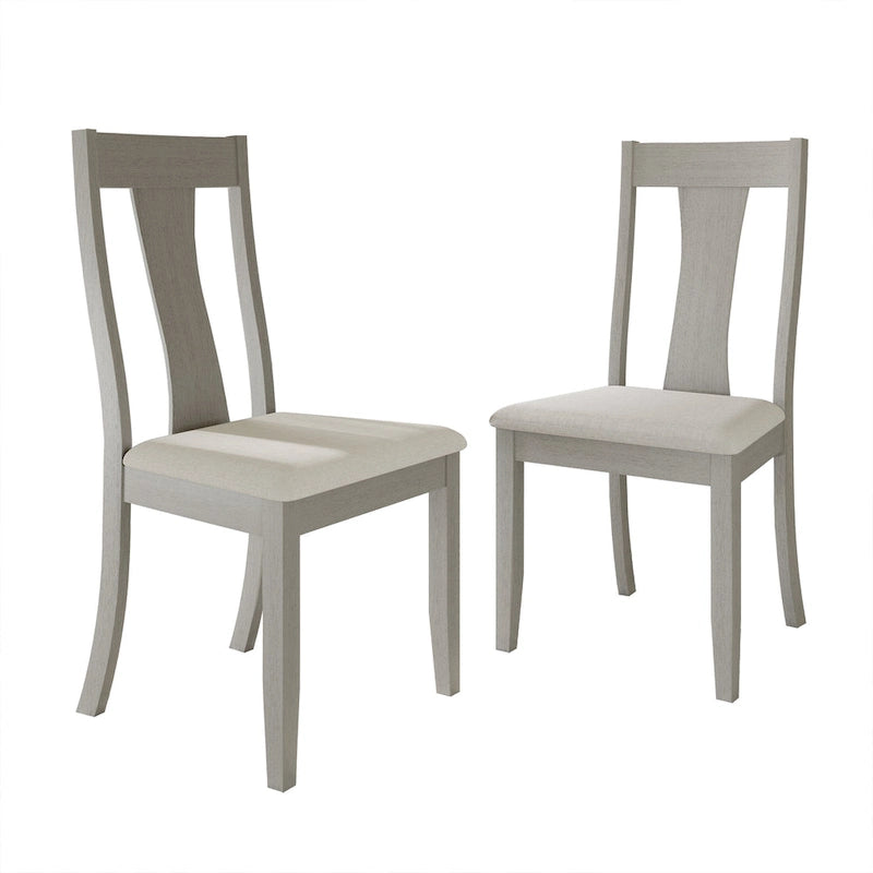 Chaises de salle à manger en bois de style vintage CraftPorch (Lot de 2) - S.O.