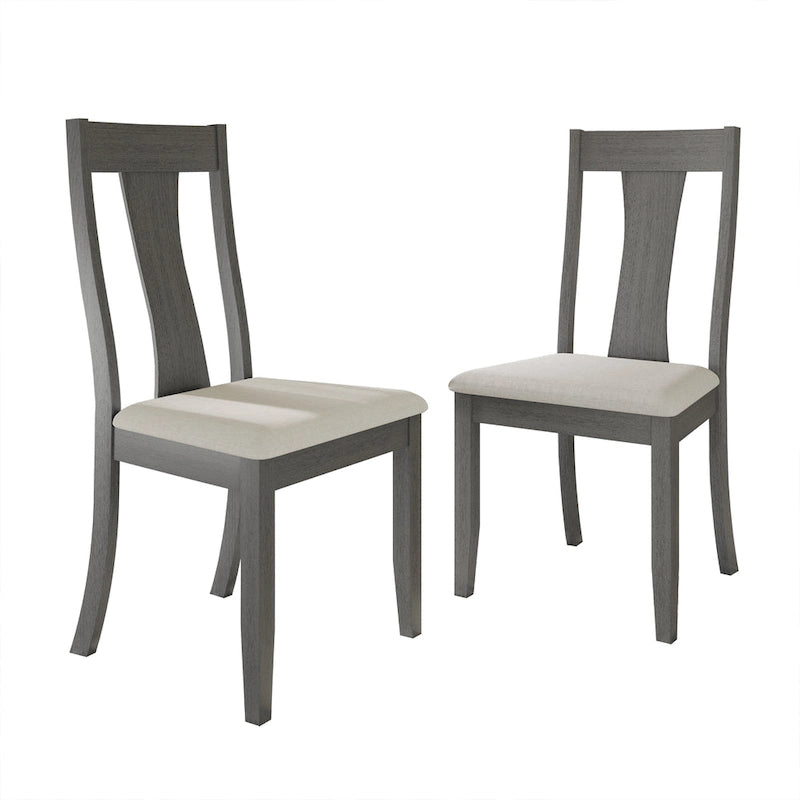 Chaises de salle à manger en bois de style vintage CraftPorch (Lot de 2) - S.O.