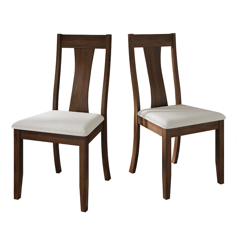 Chaises de salle à manger en bois de style vintage CraftPorch (Lot de 2) - S.O.