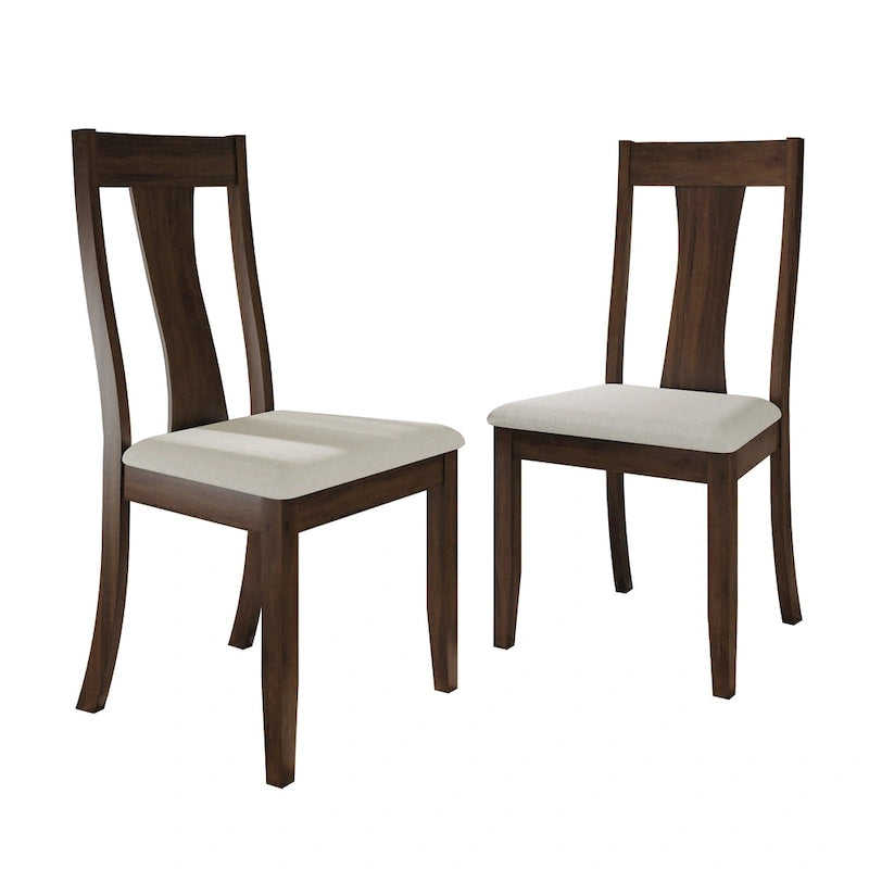 Chaises de salle à manger en bois de style vintage CraftPorch (Lot de 2) - S.O.