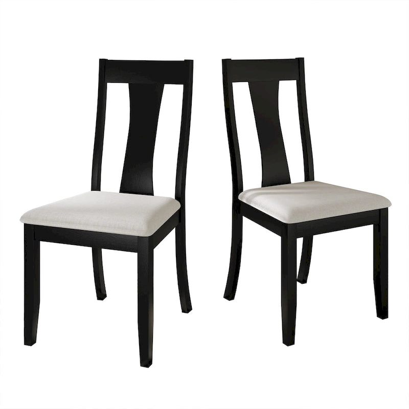 Chaises de salle à manger en bois de style vintage CraftPorch (Lot de 2) - S.O.