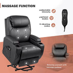 Fauteuil inclinable releveur électrique Homall en similicuir avec fonction massage