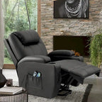 Fauteuil inclinable releveur électrique Homall en similicuir avec fonction massage