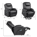 Fauteuil inclinable releveur électrique Homall en similicuir avec fonction massage