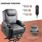 Fauteuil inclinable releveur électrique Homall en similicuir avec fonction massage