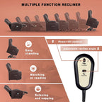 Fauteuil inclinable releveur électrique Homall en similicuir avec fonction massage