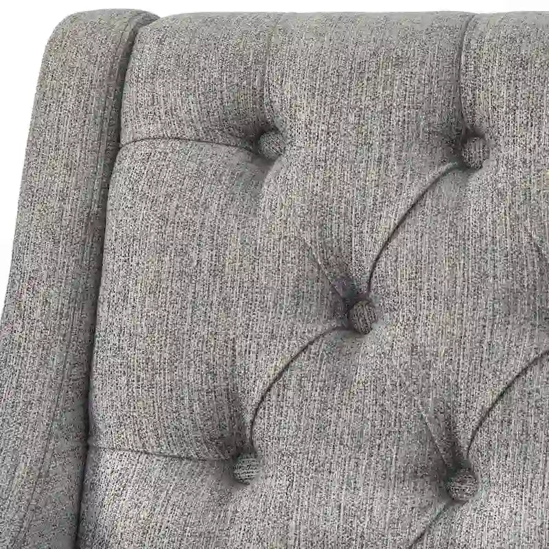 Causeuse capitonnée de style Mid-Century – Perle / Bleu / Lin / Vert émeraude / Gris, 2 places