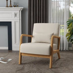 Fauteuil d'appoint rembourré Mid-Century Modern avec oreiller