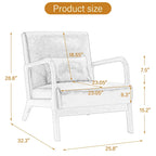 Fauteuil d'appoint rembourré Mid-Century Modern avec oreiller