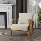Fauteuil d'appoint rembourré Mid-Century Modern avec oreiller