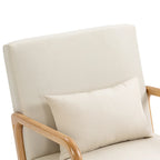 Fauteuil d'appoint rembourré Mid-Century Modern avec oreiller