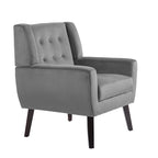Fauteuils d'appoint capitonnés en velours, lot de 2