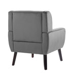 Fauteuils d'appoint capitonnés en velours, lot de 2
