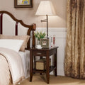Table d'appoint Leick Home Laurent avec lampe pivotante et tiroir