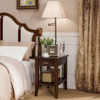Table d'appoint Leick Home Laurent avec lampe pivotante et tiroir