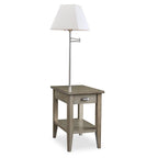 Table d'appoint Leick Home Laurent avec lampe pivotante et tiroir