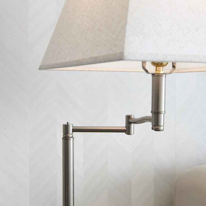 Table d'appoint Leick Home Laurent avec lampe pivotante et tiroir