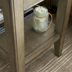 Table d'appoint Leick Home Laurent avec lampe pivotante et tiroir