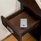 Table d'appoint Leick Home Laurent avec lampe pivotante et tiroir
