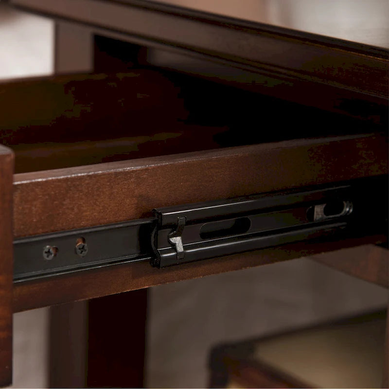 Table d'appoint Leick Home Laurent avec lampe pivotante et tiroir