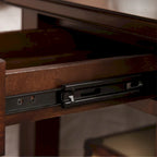 Table d'appoint Leick Home Laurent avec lampe pivotante et tiroir