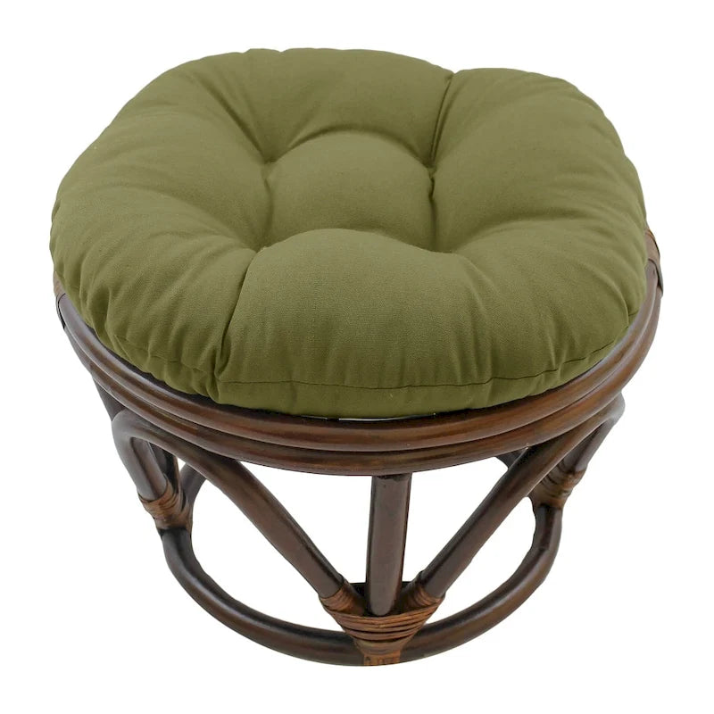 Repose-pieds Bali de 18 pouces avec coussin en sergé
