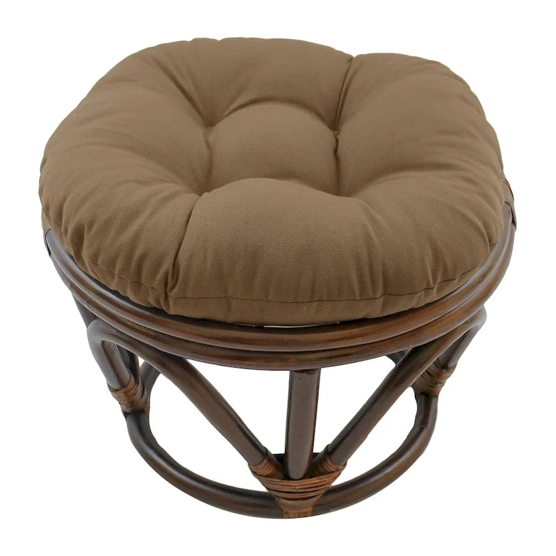 Repose-pieds Bali de 18 pouces avec coussin en sergé