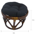 Repose-pieds Bali de 18 pouces avec coussin en sergé