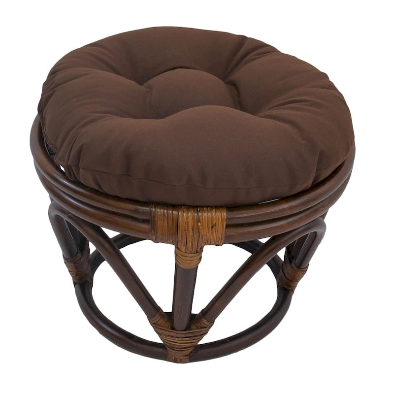 Repose-pieds Bali de 18 pouces avec coussin en sergé