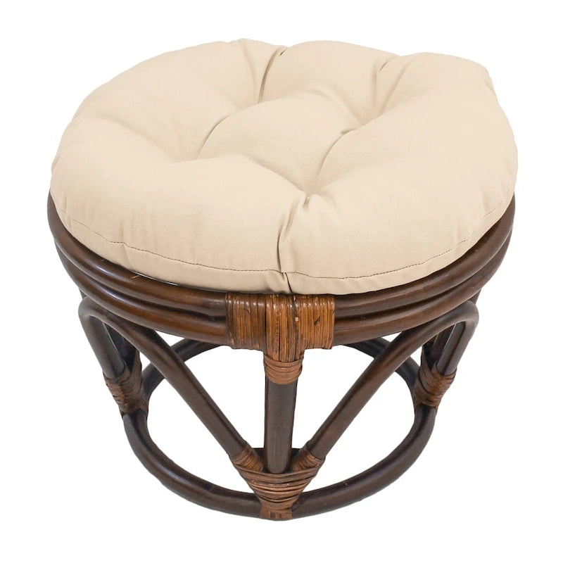 Repose-pieds Bali de 18 pouces avec coussin en sergé
