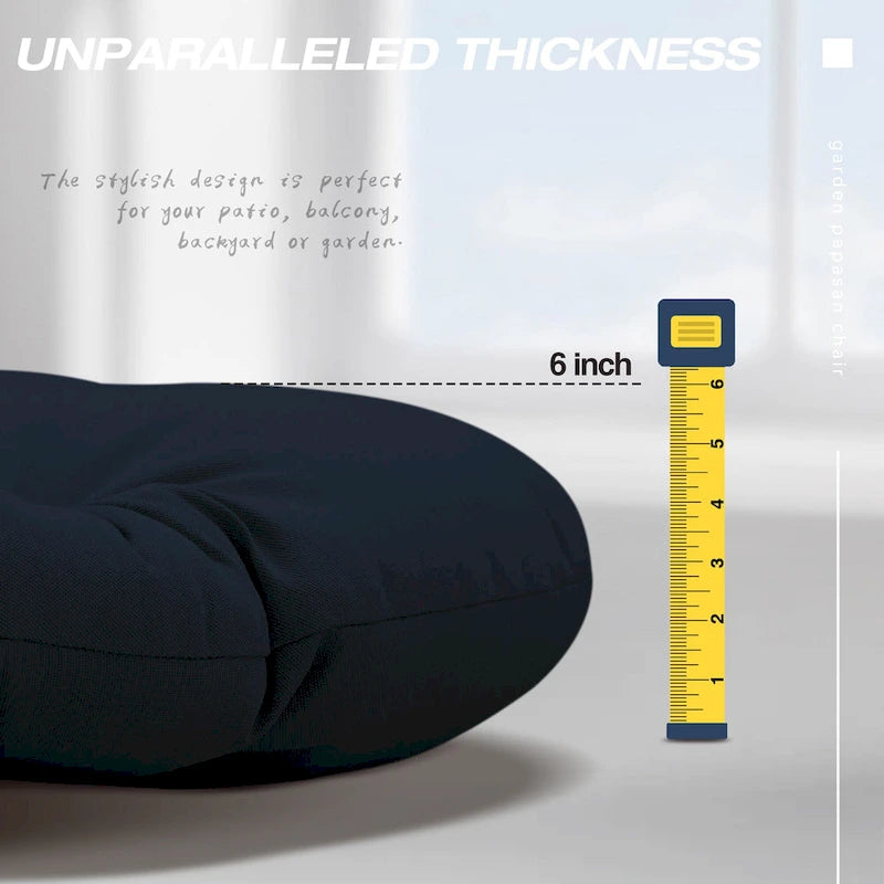 Fauteuil pivotant Papasan d'extérieur en osier jaune Cozywor