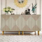 Buffet de rangement blanc de 58 pouces