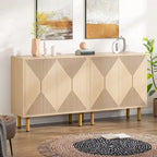 Buffet de rangement blanc de 58 pouces
