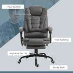 Fauteuil de bureau massant à dossier haut, inclinable, blanc / marron / noir, 1 personne