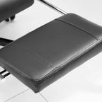 Fauteuil de bureau massant à dossier haut, inclinable, blanc / marron / noir, 1 personne