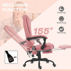 Fauteuil de bureau massant à dossier haut, inclinable, blanc / marron / noir, 1 personne