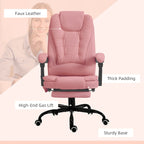 Fauteuil de bureau massant à dossier haut, inclinable, blanc / marron / noir, 1 personne