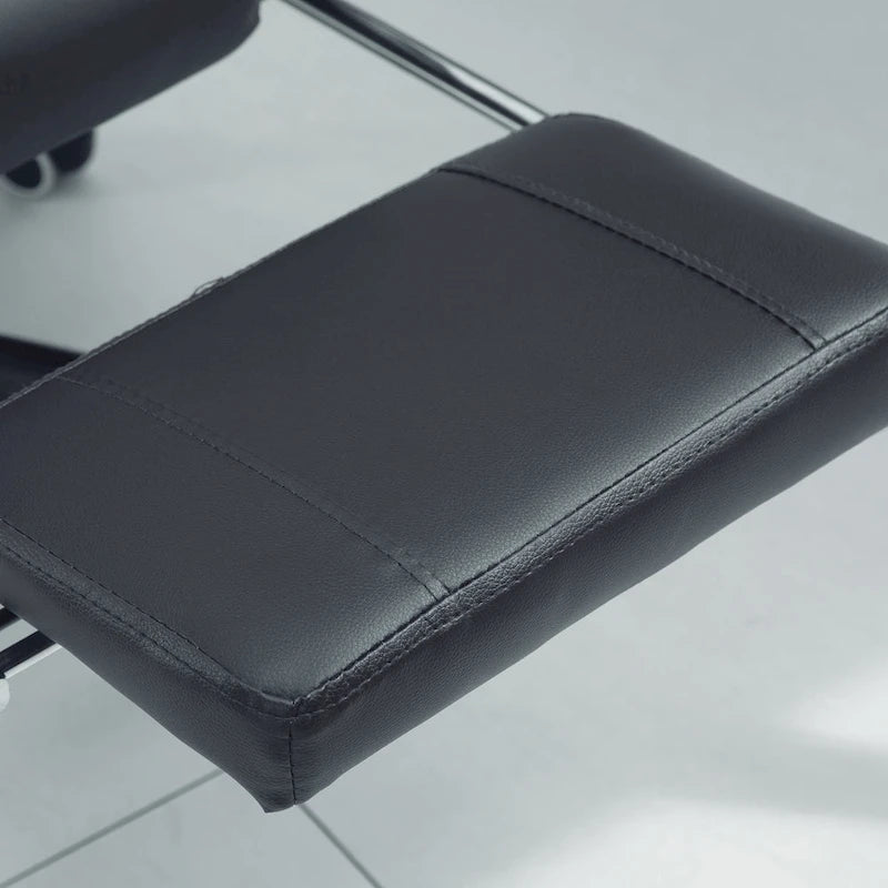 Fauteuil de bureau massant à dossier haut, inclinable, blanc / marron / noir, 1 personne
