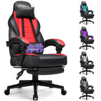 Fauteuil de jeu style course avec repose-pieds, multicolore, siège unique, capacité de 136 kg