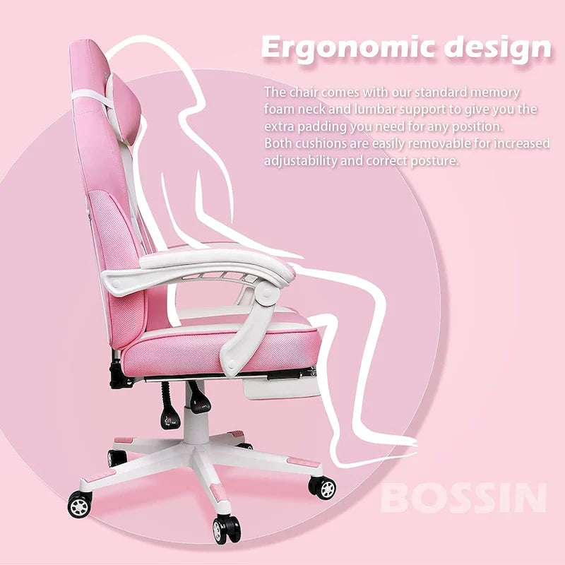 Fauteuil de jeu style course avec repose-pieds, multicolore, siège unique, capacité de 136 kg