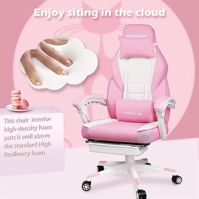 Fauteuil de jeu style course avec repose-pieds, multicolore, siège unique, capacité de 136 kg