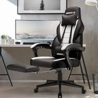 Fauteuil de jeu style course avec repose-pieds, multicolore, siège unique, capacité de 136 kg
