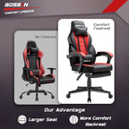 Fauteuil de jeu style course avec repose-pieds, multicolore, siège unique, capacité de 136 kg