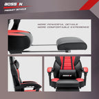 Fauteuil de jeu style course avec repose-pieds, multicolore, siège unique, capacité de 136 kg