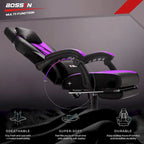 Fauteuil de jeu style course avec repose-pieds, multicolore, siège unique, capacité de 136 kg