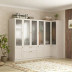 Armoire Modulable Moderne à Portes en Verre : Solution de Rangement pour Placard