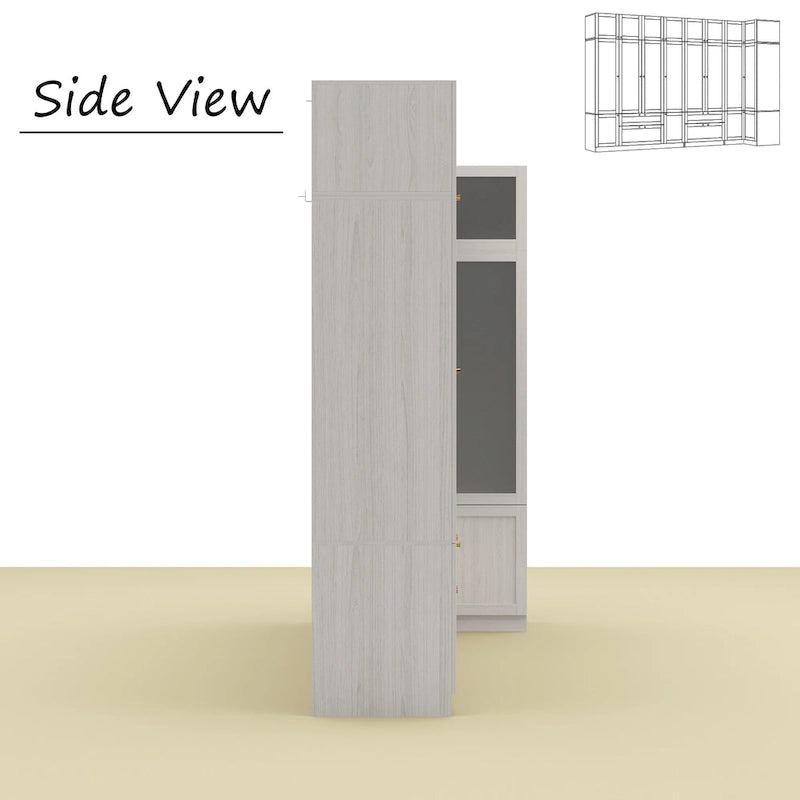 Armoire Modulable Moderne à Portes en Verre : Solution de Rangement pour Placard