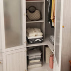 Armoire Modulable Moderne à Portes en Verre : Solution de Rangement pour Placard